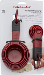KitchenAid Classic Measuring Cups And Spoons Set, Set of 9, Red/Black