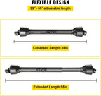 PTO Shaft 1 3/8" PTO Drive Shaft, 6 Spline End Round End PTO Driveline Shaft, Series 4 Tractor PTO Shaft, 39"-55" Brush Hog PTO Shaft, Black PTO Shaft for Bush Hog/Finish Mower/Rotary Cutter
