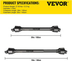 PTO Shaft 1 3/8" PTO Drive Shaft, 6 Spline End Round End PTO Driveline Shaft, Series 4 Tractor PTO Shaft, 39"-55" Brush Hog PTO Shaft, Black PTO Shaft for Bush Hog/Finish Mower/Rotary Cutter