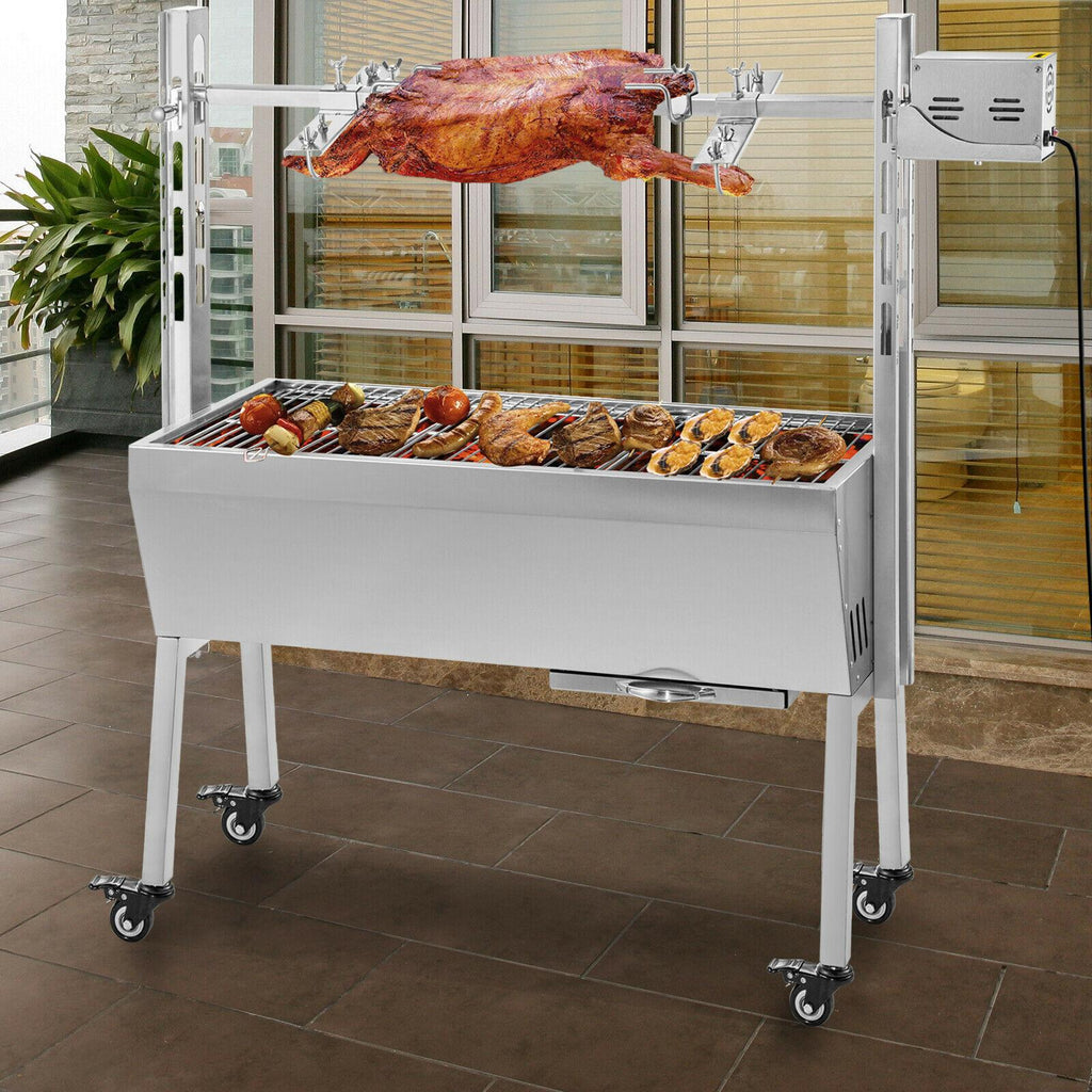 Spit Roaster Rotisserie Pig Lamb Roast BBQ Portable Picnic Outdoor Cooker Grill1