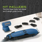 Remington PG6250 Wet Tech Face Body Grooming Kit Trimmer For Men ,