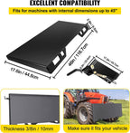 Bestauto Skid Steer Attachment 3/8in Skid Steer  Attach Plate 85LBS Skidsteer Attachment 18.5" Height  Attach Skid Steer Attachments for Buckets, Plows, Forks