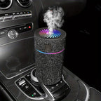 Luxury Rhinestone Car Diffuser Humidifier With LED Light Auto Air Purifier Aromatherapy Diffuser Air Freshener Car Accessories