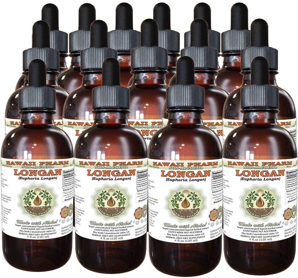 Longan (Euphoria Longan) Tincture, Dried Peel Liquid Extract, Longan, Glycerite Herbal Supplement 30x2 oz