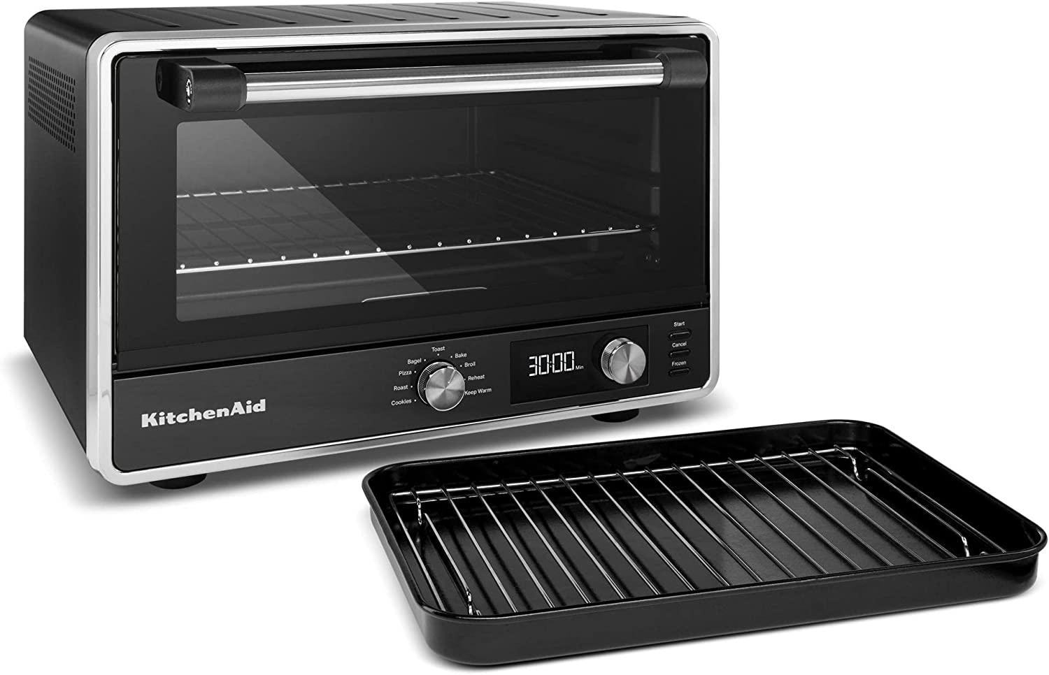 KitchenAid KCO211BM Digital Countertop Toaster Oven, Black Matte