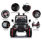 Zimtown Kids Ride On Car Small Double Drive Electric Car 12V Battery Motorized Vehicles Children's Best Toy Car Safe w/ Remote Control, 3 Speeds, Music, Seat Belts, LED Lights Black