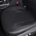Flying Banner car seat Covers Protects Water Proof Faux Leather Carbon Fiber Front and Rear Bench (Black Black, Full Set - 9PCS)