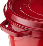 Staub Cast Iron 9-qt Round Cocotte - Cherry, Made in France