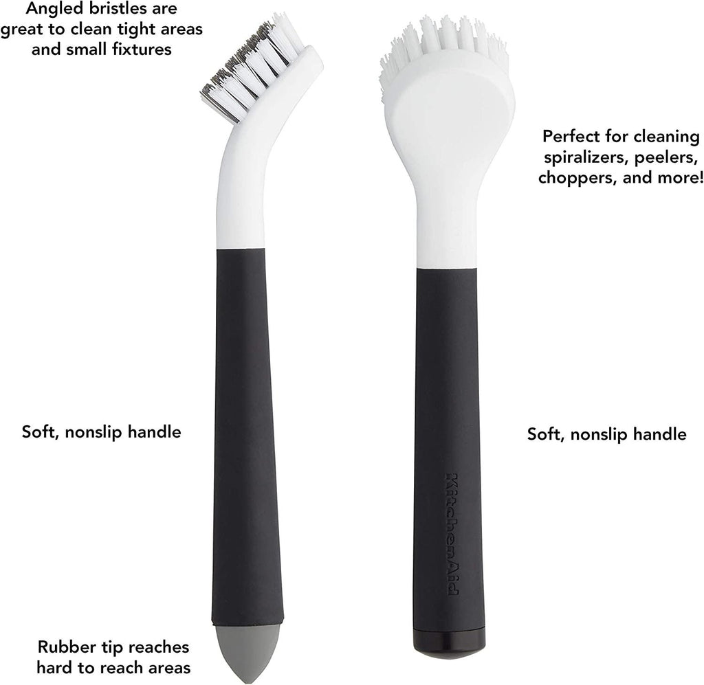 KitchenAid Appliance Cleaning Brush Set, 2-Piece, Black