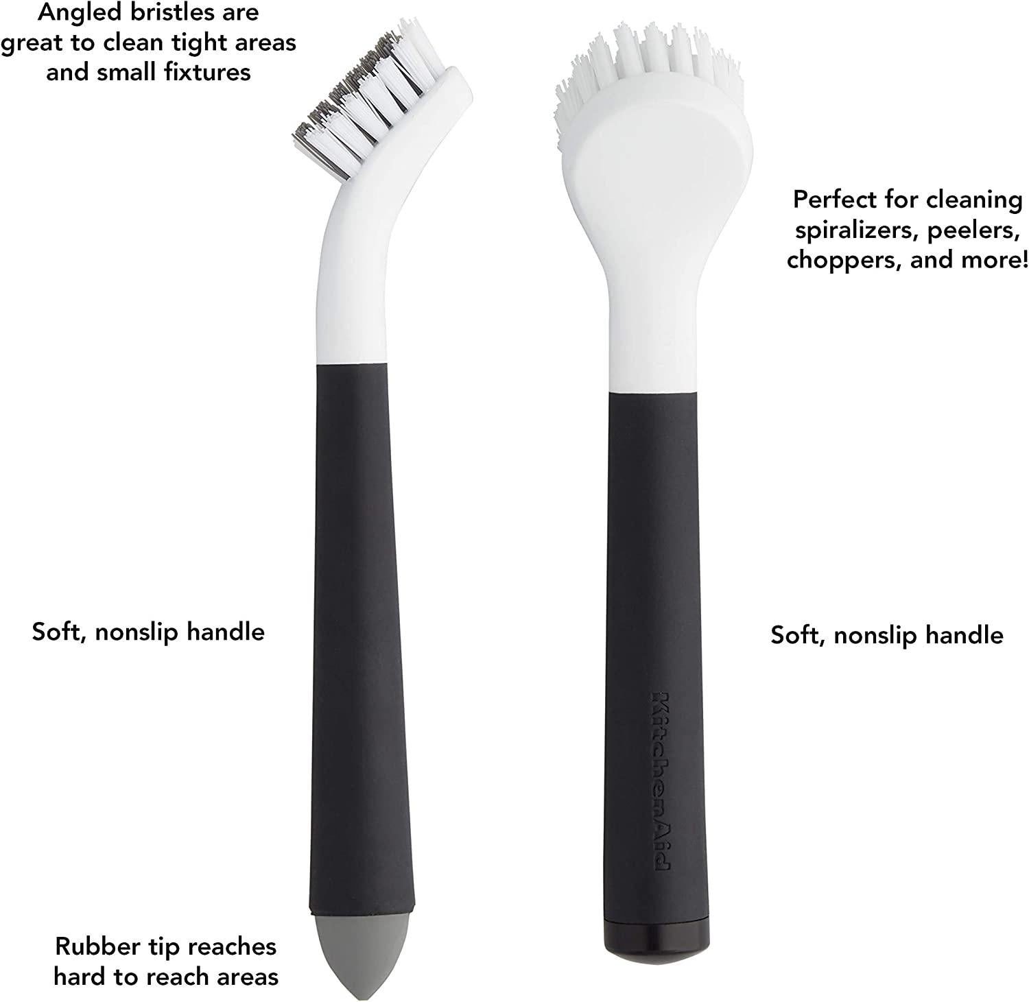 KitchenAid Appliance Cleaning Brush Set, 2-Piece, Black