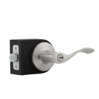 Balboa Satin Nickel Keyed Entry Door Lever with Microban Antimicrobial Technology