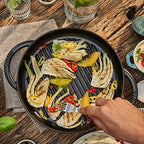 Staub Cast Iron 10-inch Pure Grill - Black Matte, Made in France