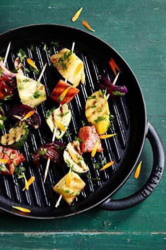 Staub Cast Iron 10-inch Pure Grill - Black Matte, Made in France