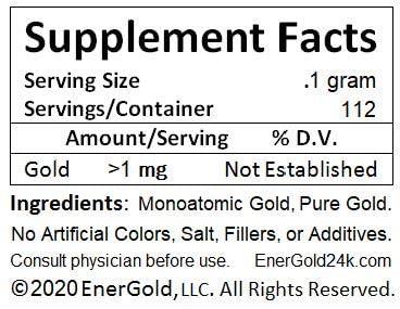 EnerGold World's ONLY Pure-Gold-Based M-State Monoatomic Gold/ORMUS! No Salt, Dyes, or Fillers!