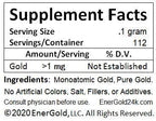 EnerGold World's ONLY Pure-Gold-Based M-State Monoatomic Gold/ORMUS! No Salt, Dyes, or Fillers!