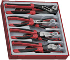 Teng Tools 8 Piece Plier Set Tool Tray (Side Cutters, Linesman, Long Nose, Water Pump) - TTD441-T
