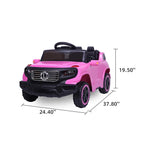 Zimtown Electric Car with 35W*1 6V7AH*1 Battery Children Car Pre-Programmed Music and Ride on Car Remote control Pink