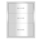 Steel 3-Layer Flush Mount StoraDrawers for BBQ Patio Grill Station