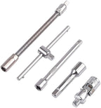 LLRYN 1/4" 5-25Nm Ratchet Torque Wrench Square Drive Click Car Hand Tool Adjustable 46 Pcs Hand Tools for Car Bike Repair Tool