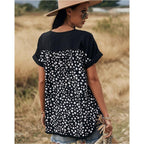 leopard v neck top