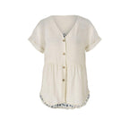 leopard v neck top