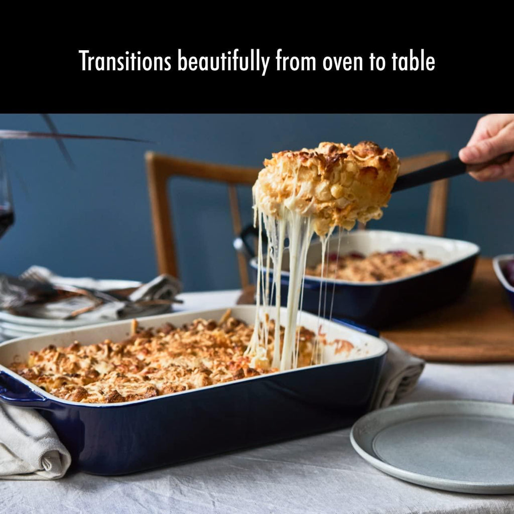 STAUB Ceramics Rectangular Baking Dish Set, 2 pc, Dark Blue