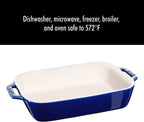 STAUB Ceramics Rectangular Baking Dish Set, 2 pc, Dark Blue