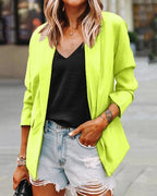 s-5xl fashion 11 colors lapel one button casual blazer daily work outerwear