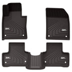 3W Floor Mats for Volvo XC60 (2018-2020) - Front&amp;Rear 2 Rows TPE All Weather Heavy Duty Custom Fit T5 T6 Momentum Floor Liner (Not for Hybrid), Black