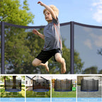 Trampoline with Enclosure Net, Outdoor Patio Fitness Kids Trampoline with PVC Spring Cover Padding, 330lbs Capacity Round Trampoline with Ladder, Recreational Trampoline for Backyard Park Patio, S1572