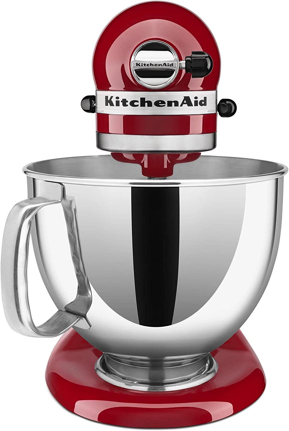KitchenAid KSM150PSER Artisan Tilt-Head Stand Mixer with Pouring Shield, 5-Quart, Empire Red