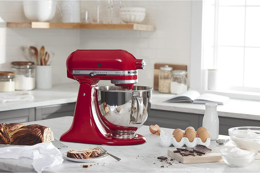 KitchenAid KSM150PSER Artisan Tilt-Head Stand Mixer with Pouring Shield, 5-Quart, Empire Red
