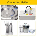 Cow MilMachine 5L Pulsation Vacuum Electric Portable  Steel Kit, High Configuration Double Head Teat Cups for Cow