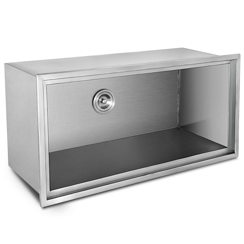 Outdoor Kitchen Drop-in Ice Chest Basin Insulated Wall Cooler Beer Beverage