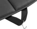 Motor Trend Seat Covers for Cars Trucks SUV, Faux Leather 2-Pack Black Padded with Storage Pockets, Premium Interior Car Seat Cover