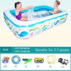 SEYE1° Outdoor Rectangular Swimming Pool Inflatable Household Baby Wear-Resistant Thick Marine Ball Pool Family for Kids AdultsBabiesGarden