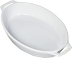 STAUB Ceramics Oval Baking Dish, 11-inch, White