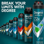 Degree Men Advanced Antiperspirant Deodorant Dry Spray Icy Mint 3 Count 72-Hour Sweat and Odor Protection Deodorant For Men With MotionSense Technology 3.8 oz