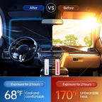 JASVIC Car Windshield Sun Shade Umbrella - Foldable Car Umbrella Sunshade Cover UV Block Car Front Window (Heat Insulation Protection) for Auto Windshield Covers Most Cars (Large)