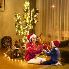 Costway 6Ft Pre-Lit Cactus Christmas Tree LED Lights Ball Ornaments