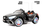 12V Mercedes AMG SL65 Ride on Car Power Electric ONE SEATER Toy for ONE Kid with Remote Control, MP4 Touch Screen, Leather Seat, LED Lights, Color: Black