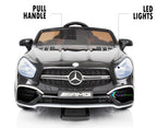 12V Mercedes AMG SL65 Ride on Car Power Electric ONE SEATER Toy for ONE Kid with Remote Control, MP4 Touch Screen, Leather Seat, LED Lights, Color: Black