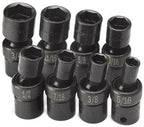 SK Hand Tools 33300 8-Piece 3/8-Inch Drive 6 Point Swivel Fractional Impact Socket Set