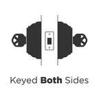 Satin Nickel Double Cylinder Deadbolt featuring SmartKey Security