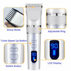 Kit Trimmer Rechargeable Wireless for Mens Professional Sheet Of Ceramic