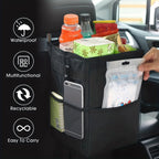 Keep Your Car Clean &amp; Organized - ZukMi Car Trash Can With Lid &amp; StoraPockets!