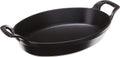 Staub Cast Iron 9.5-inch x 6.75-inch Oval Baking Dish - Matte Black, Made in France