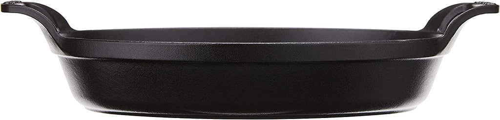 Staub Cast Iron 9.5-inch x 6.75-inch Oval Baking Dish - Matte Black, Made in France