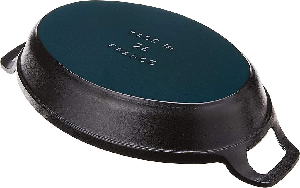 Staub Cast Iron 9.5-inch x 6.75-inch Oval Baking Dish - Matte Black, Made in France