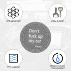 8sanlione Car Cup Coaster, 4Pcs 2.75 Inch Auto Cup Holder Insert Coasters, Non-Slip Waterproof Embedded Drink Mat, Automotive Interior Accessories for Men and Women (D Gray/4PCS)